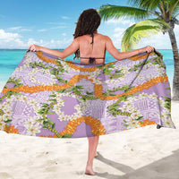 Aloha Festive Hawaii Sarong Mokihana - Maile and Ilima on Lilac LT7 - Polynesian Pride
