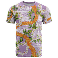Aloha Festive Hawaii T Shirt Mokihana - Maile and Ilima on Lilac LT7 Lilac - Polynesian Pride