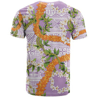 Aloha Festive Hawaii T Shirt Mokihana - Maile and Ilima on Lilac LT7 - Polynesian Pride