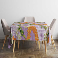 Aloha Festive Hawaii Tablecloth Mokihana - Maile and Ilima on Lilac LT7 - Polynesian Pride