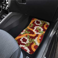 Aloha Festive Hawaii Car Mats Mokihana - Maile and Ilima on Crimson LT7 - Polynesian Pride
