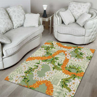 Aloha Festive Hawaii Area Rug Mokihana - Maile Leis in Muted Summer LT7 - Polynesian Pride