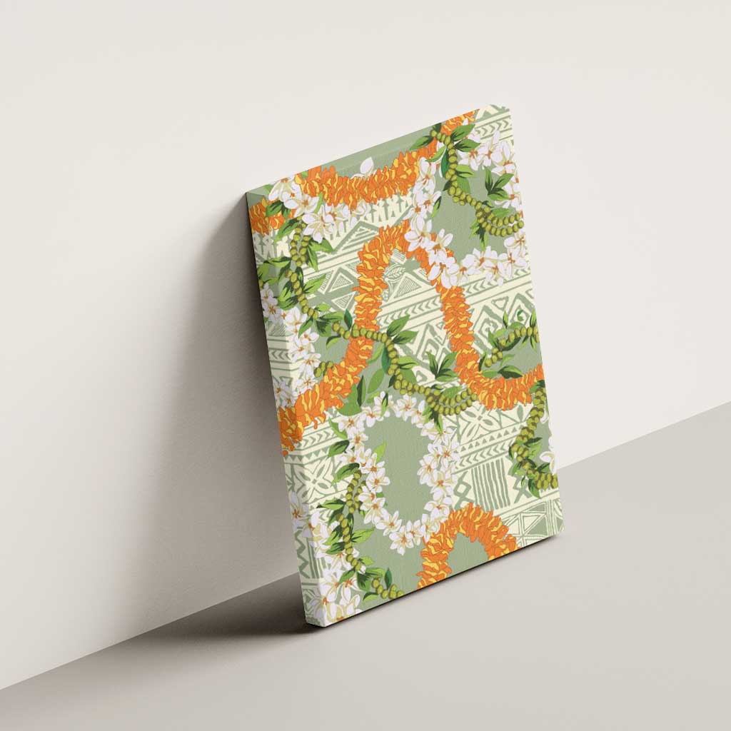Aloha Festive Hawaii Canvas Wall Art Mokihana - Maile Leis in Muted Summer LT7 - Polynesian Pride