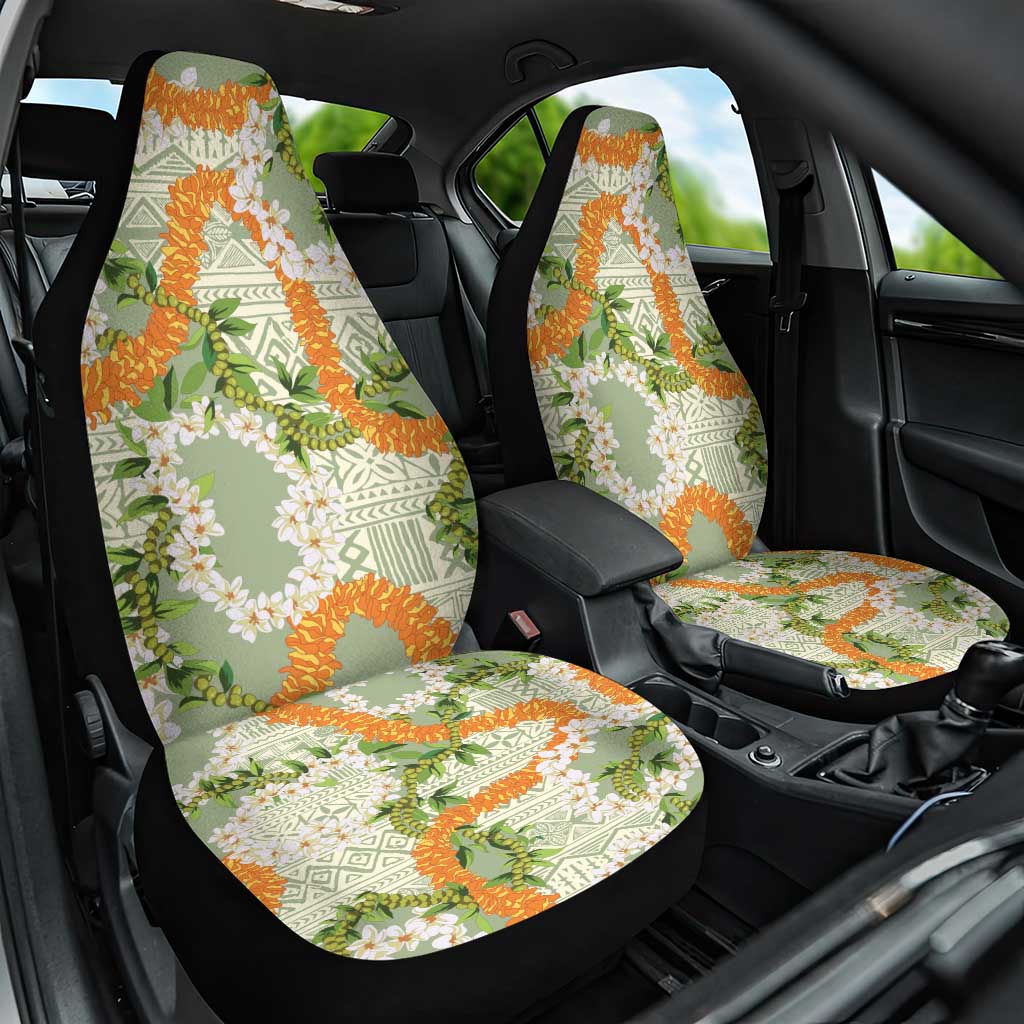 Aloha Festive Hawaii Car Seat Cover Mokihana - Maile Leis in Muted Summer LT7 One Size Sage Green - Polynesian Pride