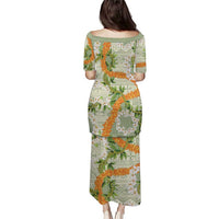 Aloha Festive Hawaii Puletasi Mokihana - Maile Leis in Muted Summer LT7 - Polynesian Pride