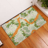 Aloha Festive Hawaii Rubber Doormat Mokihana - Maile Leis in Muted Summer LT7 - Polynesian Pride