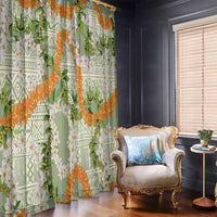 Aloha Festive Hawaii Window Curtain Mokihana - Maile Leis in Muted Summer LT7 - Polynesian Pride