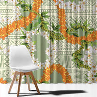 Aloha Festive Hawaii Window Curtain Mokihana - Maile Leis in Muted Summer LT7 - Polynesian Pride