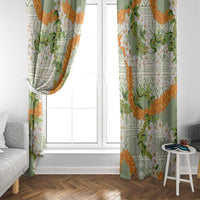 Aloha Festive Hawaii Window Curtain Mokihana - Maile Leis in Muted Summer LT7 - Polynesian Pride