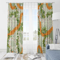 Aloha Festive Hawaii Window Curtain Mokihana - Maile Leis in Muted Summer LT7 - Polynesian Pride