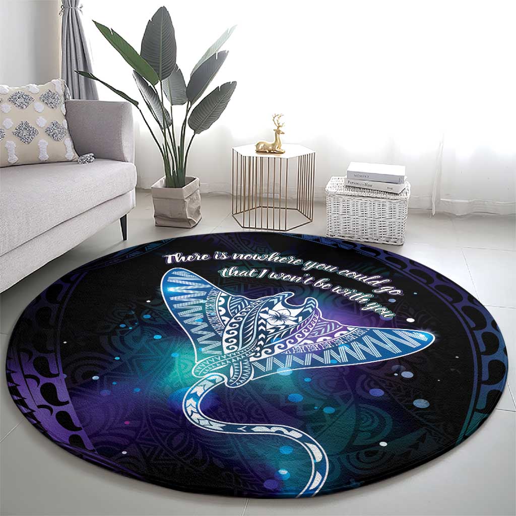 Polynesian Tala Manta Ray Round Carpet Nowhere You Could Go That I Won't Be With You LT7 - Polynesian Pride