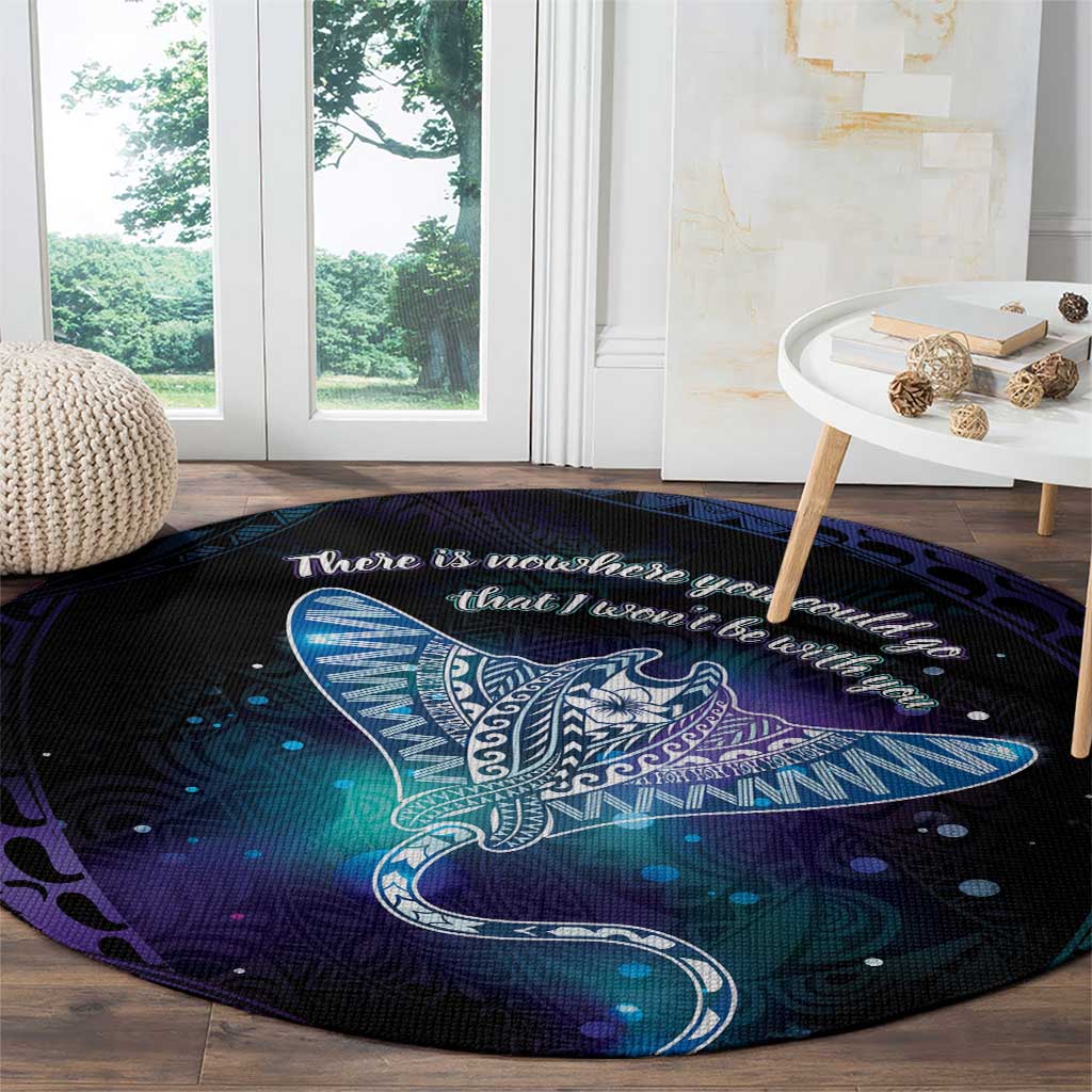 Polynesian Tala Manta Ray Round Carpet Nowhere You Could Go That I Won't Be With You LT7 - Polynesian Pride