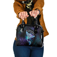 Polynesian Tala Manta Ray Shoulder Handbag Nowhere You Could Go That I Won't Be With You LT7 One Size Purple Teal - Polynesian Pride