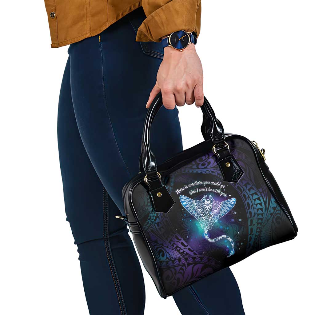 Polynesian Tala Manta Ray Shoulder Handbag Nowhere You Could Go That I Won't Be With You LT7 - Polynesian Pride