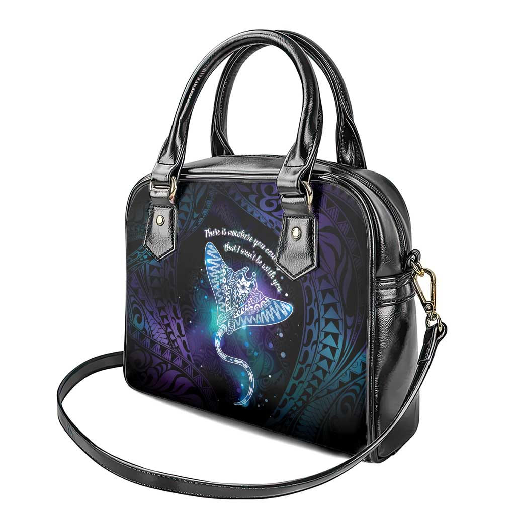 Polynesian Tala Manta Ray Shoulder Handbag Nowhere You Could Go That I Won't Be With You LT7 - Polynesian Pride