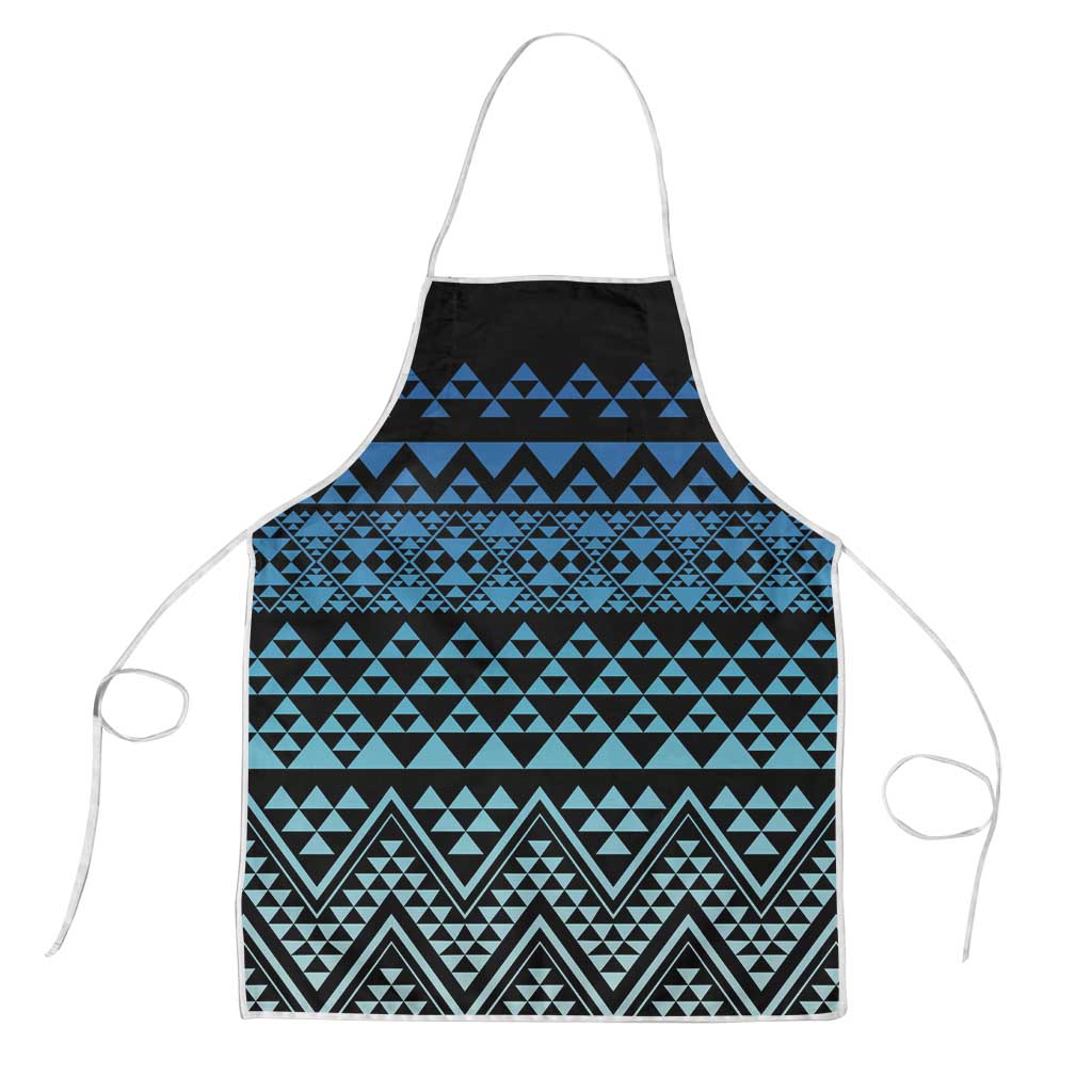 Maori Niho Taniwha Te Wheiao Apron Moana Blue LT7 Blue - Polynesian Pride