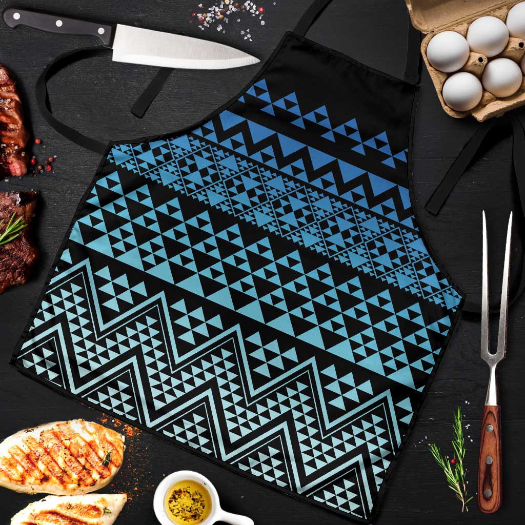 Maori Niho Taniwha Te Wheiao Apron Moana Blue LT7 Blue - Polynesian Pride