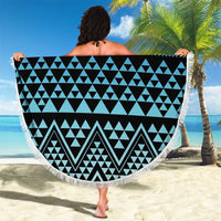 Maori Niho Taniwha Te Wheiao Beach Blanket Moana Blue LT7 - Polynesian Pride