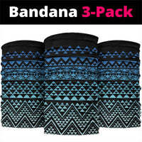 Maori Niho Taniwha Te Wheiao Neck Gaiter Moana Blue LT7 package One Size: 25*50cm Blue - Polynesian Pride