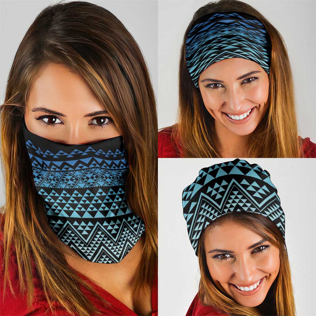 Maori Niho Taniwha Te Wheiao Neck Gaiter Moana Blue LT7 - Polynesian Pride