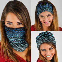 Maori Niho Taniwha Te Wheiao Neck Gaiter Moana Blue LT7 - Polynesian Pride