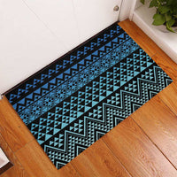 Maori Niho Taniwha Te Wheiao Rubber Doormat Moana Blue LT7 - Polynesian Pride