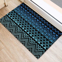 Maori Niho Taniwha Te Wheiao Rubber Doormat Moana Blue LT7 - Polynesian Pride