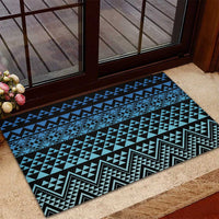 Maori Niho Taniwha Te Wheiao Rubber Doormat Moana Blue LT7 - Polynesian Pride