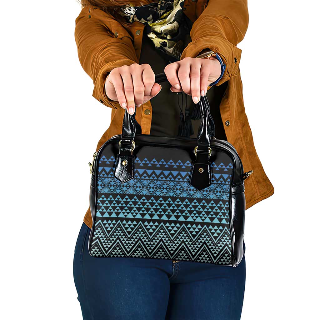 Maori Niho Taniwha Te Wheiao Shoulder Handbag Moana Blue LT7 One Size Blue - Polynesian Pride