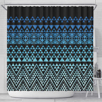 Maori Niho Taniwha Te Wheiao Shower Curtain Moana Blue LT7 - Polynesian Pride