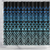 Maori Niho Taniwha Te Wheiao Shower Curtain Moana Blue LT7 - Polynesian Pride