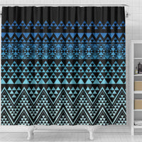 Maori Niho Taniwha Te Wheiao Shower Curtain Moana Blue LT7 - Polynesian Pride