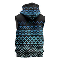 Maori Niho Taniwha Te Wheiao Sleeveless Hoodie Moana Blue LT7 - Polynesian Pride