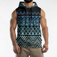 Maori Niho Taniwha Te Wheiao Sleeveless Hoodie Moana Blue LT7 - Polynesian Pride