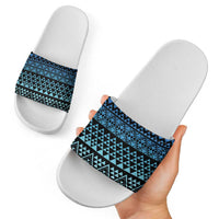 Maori Niho Taniwha Te Wheiao Slide Sandals Moana Blue LT7 - Polynesian Pride
