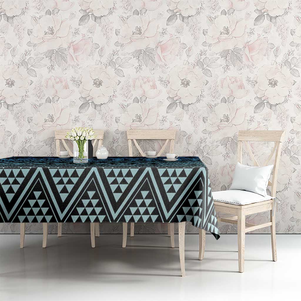 Maori Niho Taniwha Te Wheiao Tablecloth Moana Blue LT7 - Polynesian Pride