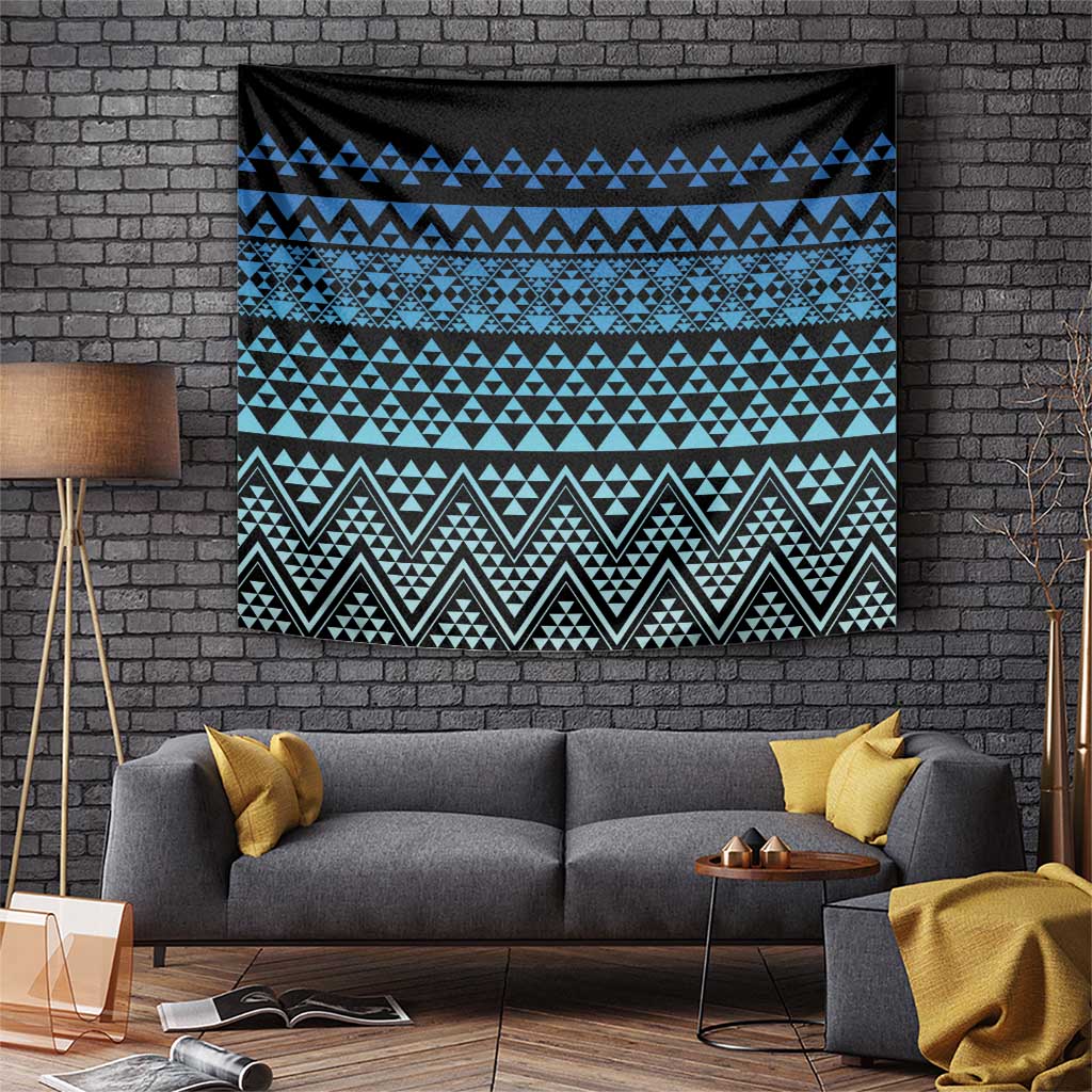 Maori Niho Taniwha Te Wheiao Tapestry Moana Blue LT7 Blue - Polynesian Pride