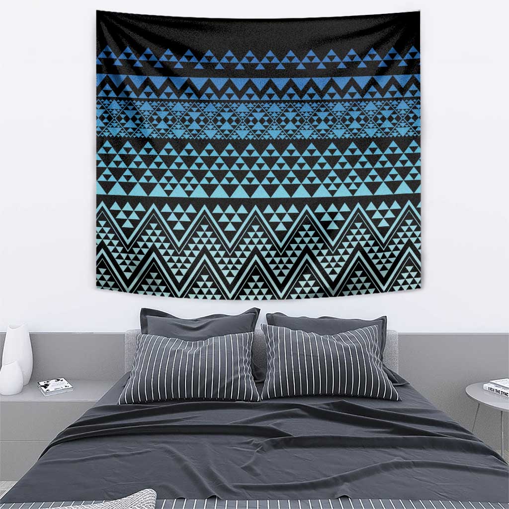 Maori Niho Taniwha Te Wheiao Tapestry Moana Blue LT7 - Polynesian Pride