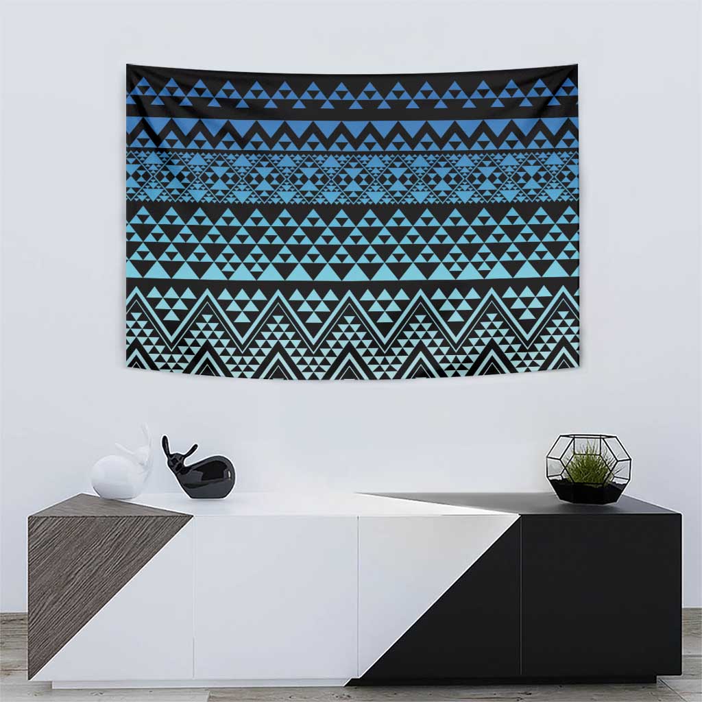 Maori Niho Taniwha Te Wheiao Tapestry Moana Blue LT7 - Polynesian Pride