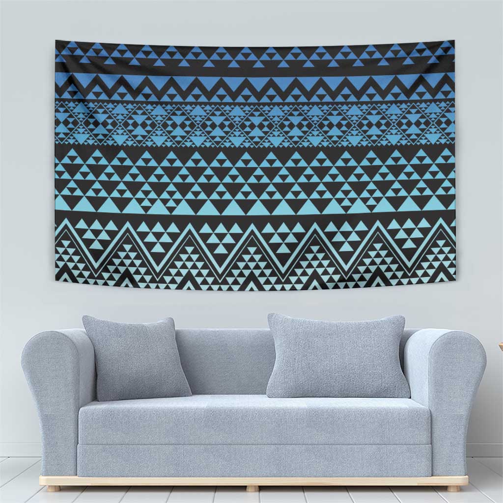 Maori Niho Taniwha Te Wheiao Tapestry Moana Blue LT7 - Polynesian Pride