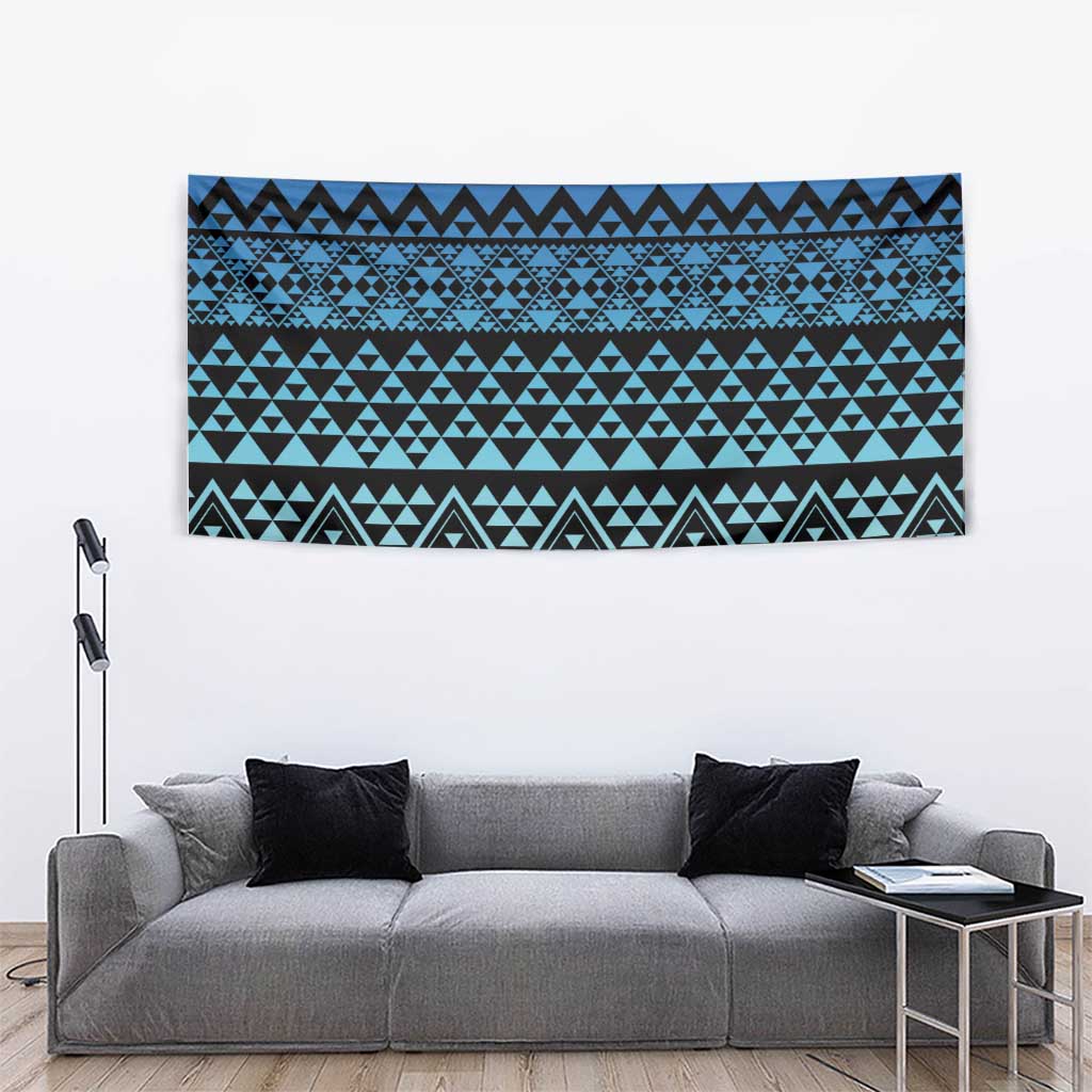 Maori Niho Taniwha Te Wheiao Tapestry Moana Blue LT7 - Polynesian Pride