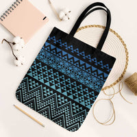 Maori Niho Taniwha Te Wheiao Tote Bag Moana Blue LT7 Black Strap One Size Blue - Polynesian Pride