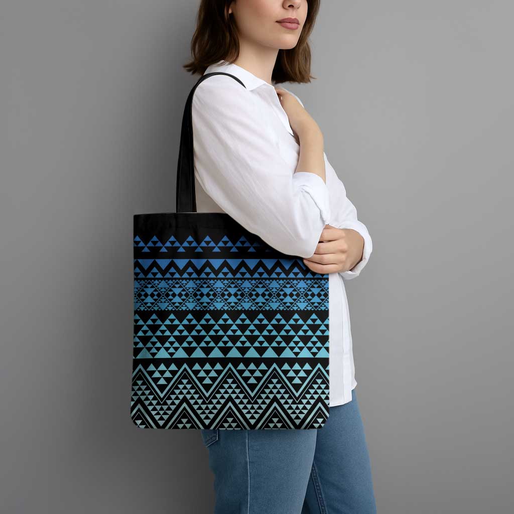 Maori Niho Taniwha Te Wheiao Tote Bag Moana Blue LT7 - Polynesian Pride