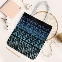 Maori Niho Taniwha Te Wheiao Tote Bag Moana Blue LT7 White Strap One Size Blue - Polynesian Pride