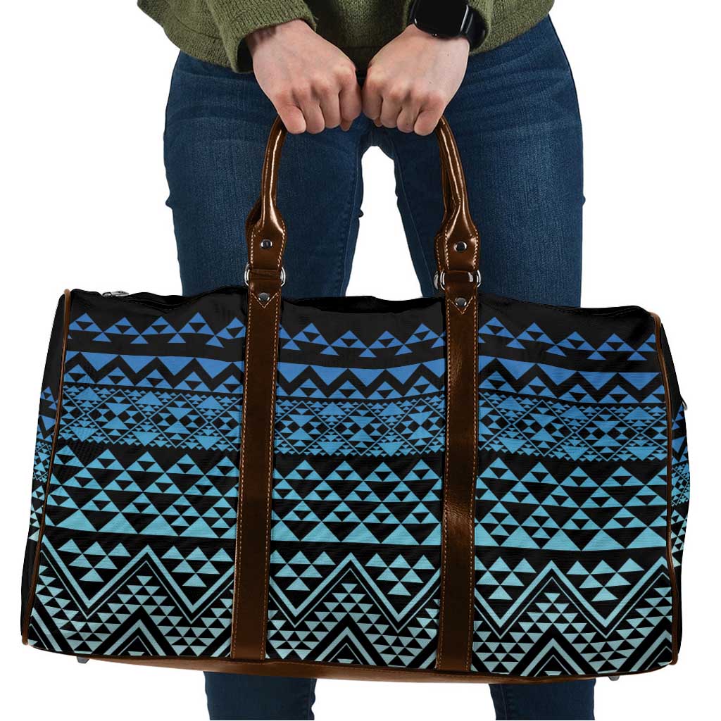 Maori Niho Taniwha Te Wheiao Travel Bag Moana Blue LT7 Blue - Polynesian Pride