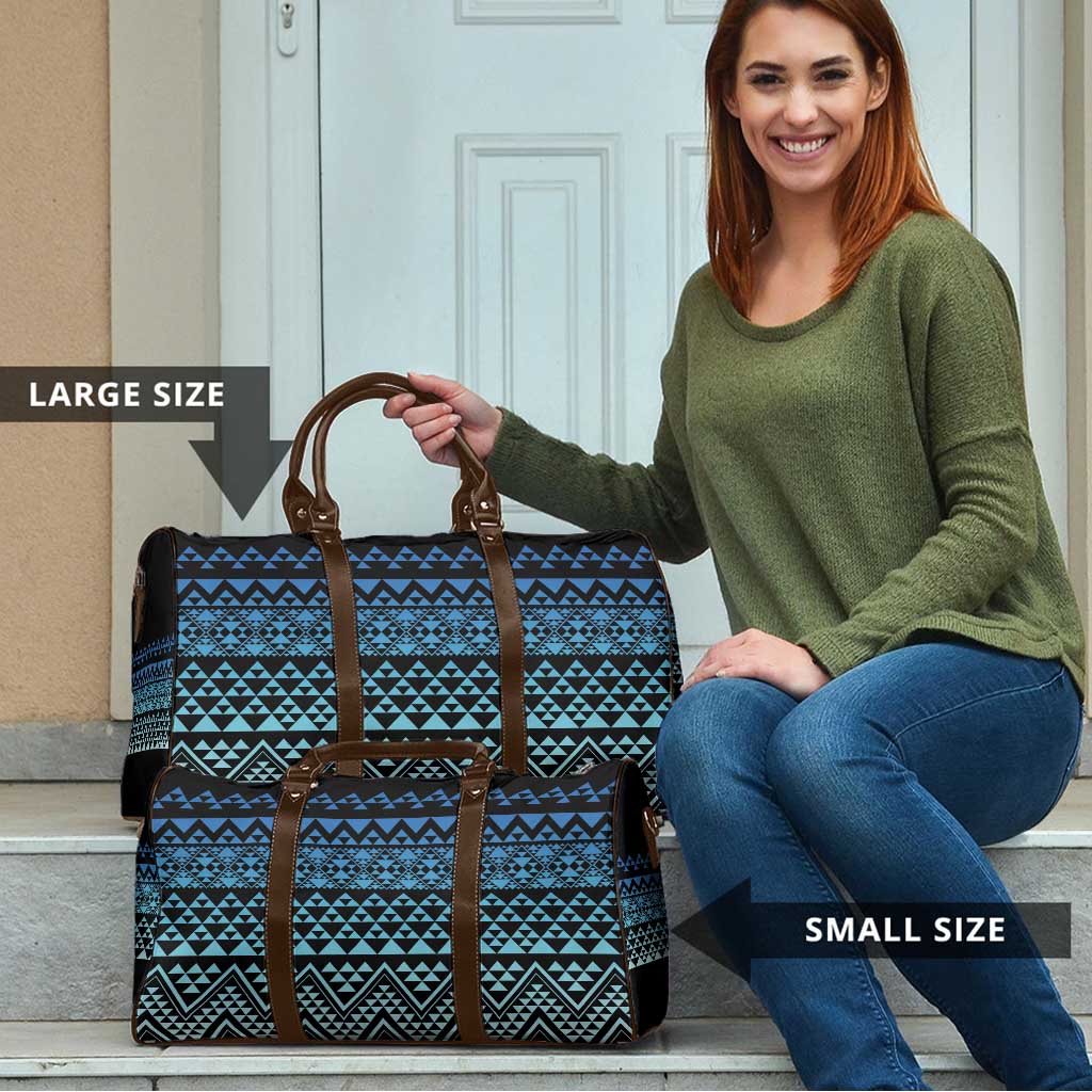 Maori Niho Taniwha Te Wheiao Travel Bag Moana Blue LT7 - Polynesian Pride