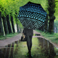 Maori Niho Taniwha Te Wheiao Umbrella Moana Blue LT7 - Polynesian Pride