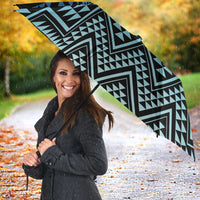 Maori Niho Taniwha Te Wheiao Umbrella Moana Blue LT7 - Polynesian Pride