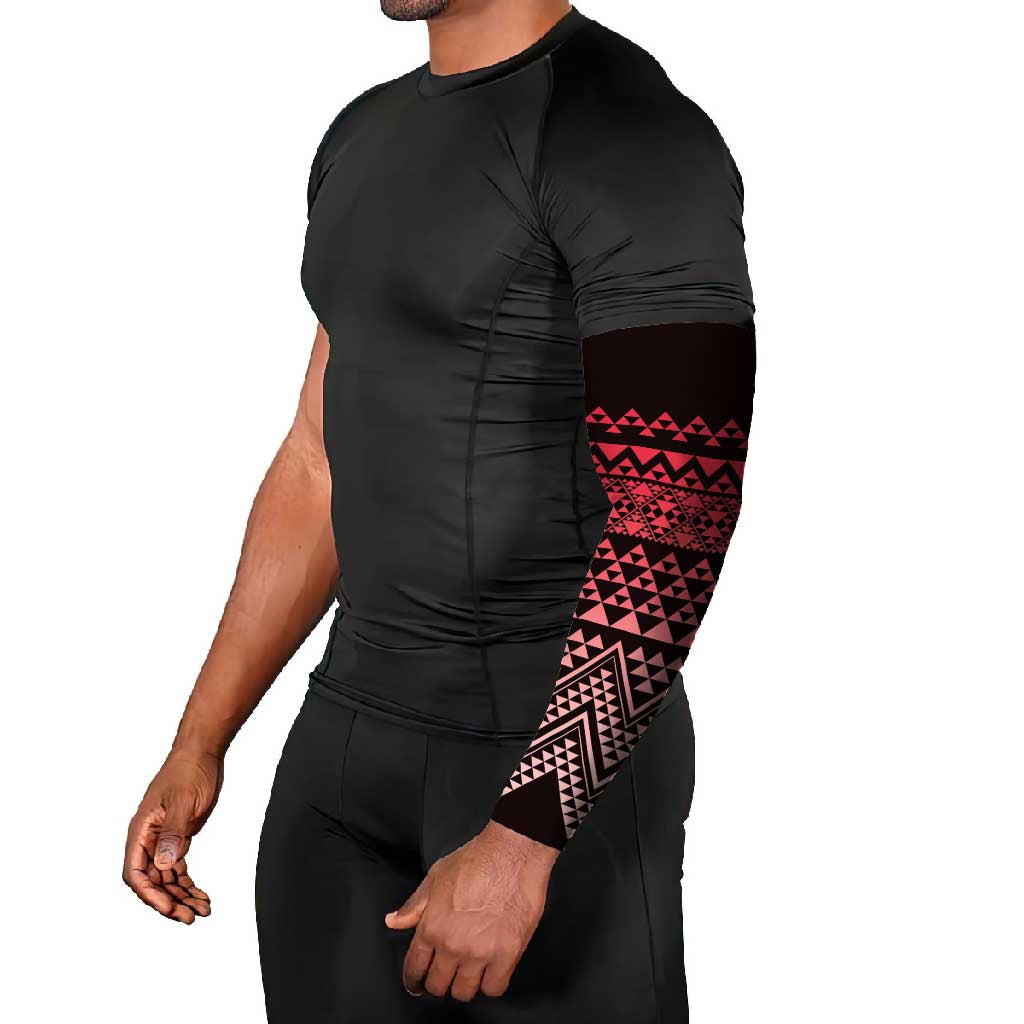 Maori Niho Taniwha Te Wheiao Arm Sleeves Terracotta LT7 - Polynesian Pride