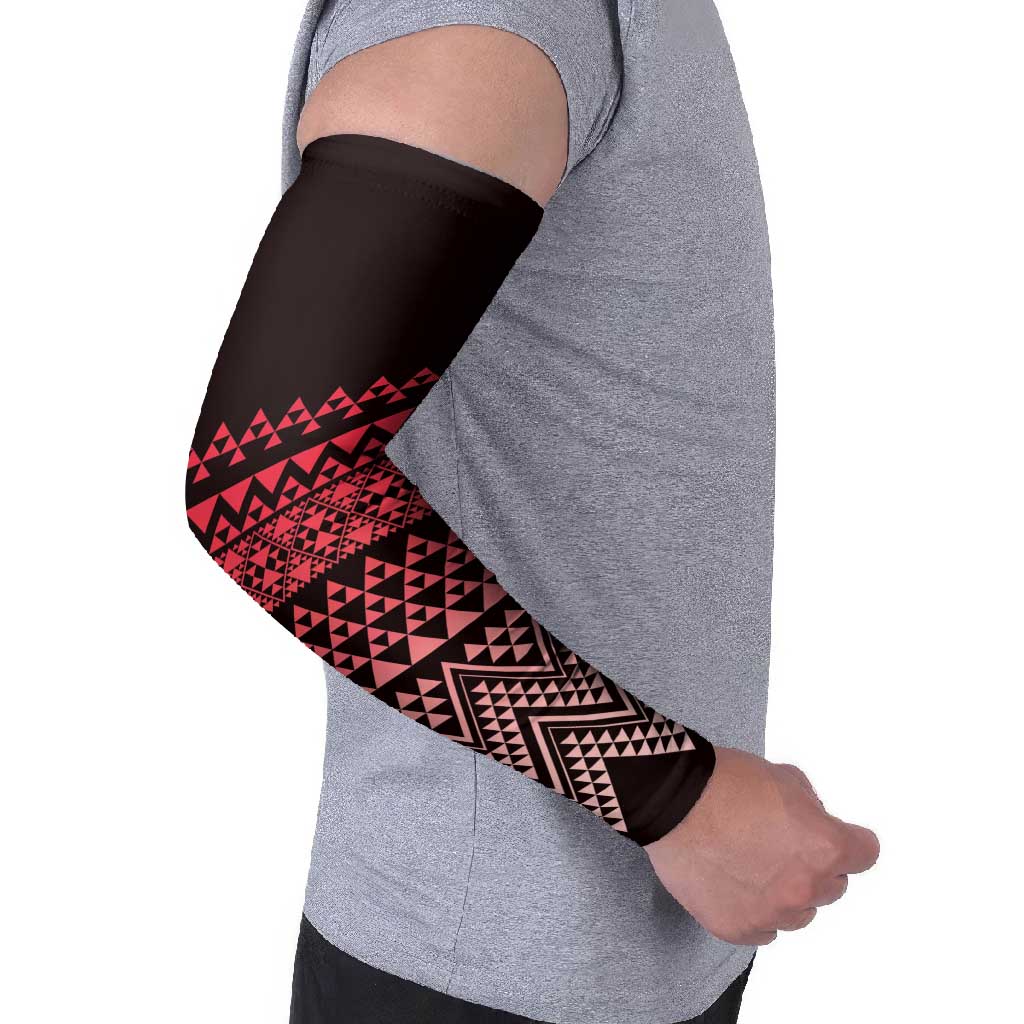 Maori Niho Taniwha Te Wheiao Arm Sleeves Terracotta LT7 - Polynesian Pride